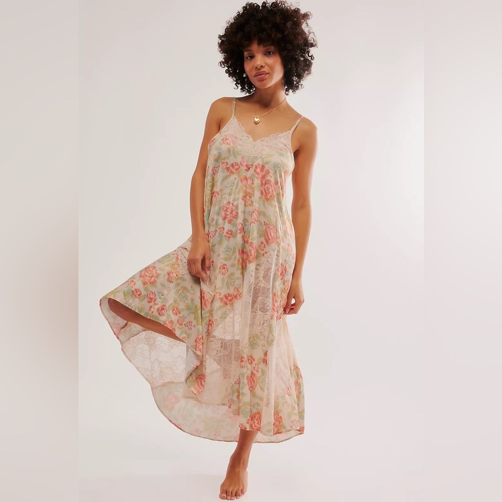 Free People Intimately • First Date Printed Slip Dress